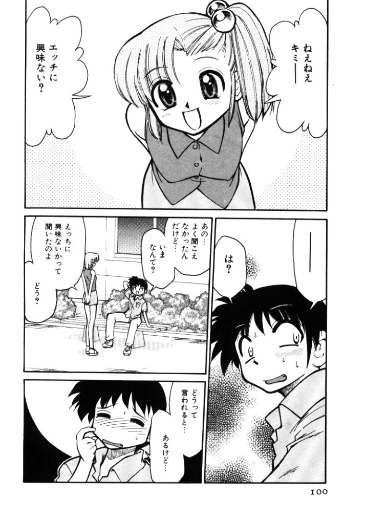 【エロ漫画】【エロ漫画】野外で誘惑しちゃう淫乱お姉さん…フェラや騎乗位で生ハメ中出しいちゃラブセックス【みずきひとし：ミラクル少女・めぐみちゃん】