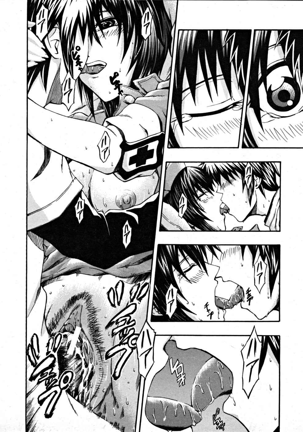 【エロ漫画】【エロ漫画】患者を誘惑しちゃう巨乳の淫乱ナース…手コキやフェラでご奉仕して生ハメ中出しいちゃラブセックスで絶頂イキしちゃう【ビッツ：専属ナース】