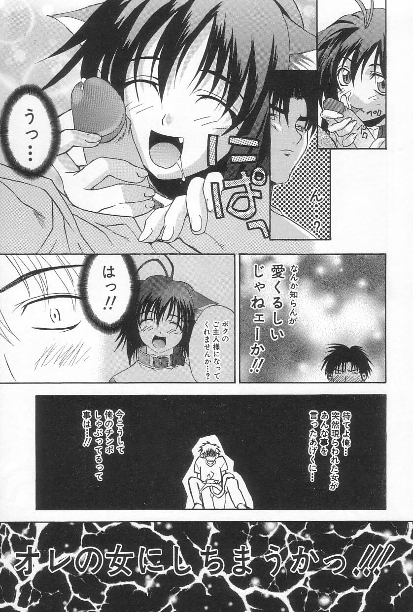 【エロ漫画】【エロ漫画】発情時で逆レイプしちゃう淫乱猫耳娘…ご奉仕フェラをして理性崩壊で生ハメ中出しセックスしちゃう【三枝琥珀：猫又の御主人様願望】