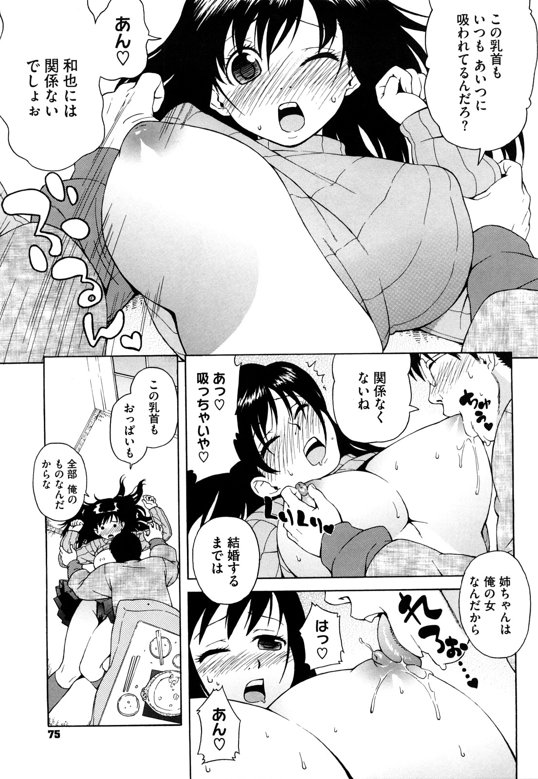 【エロ漫画】【エロ漫画】夕飯を作りに来たもうすぐ結婚を迎える巨乳お姉さん…弟は姉の爆乳おっぱいに我慢出来ずに服を脱がして押し倒すとチンポを挿入して近親相姦セックスしちゃう【甚六：ふたりでおこた】